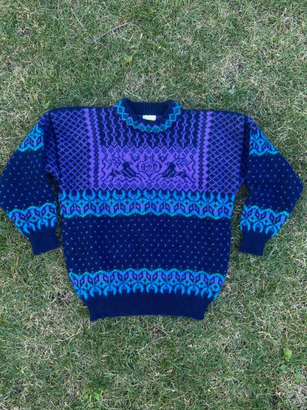 Dale of Norway - Vintage Wool Sweater (Unisex) - Blue/Purple